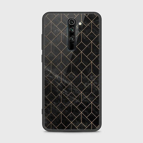 Xiaomi Redmi Note 8 Pro Cover - Black Marble Series - HQ Ultra Shine Premium Infinity Glass Soft Silicon Borders Case