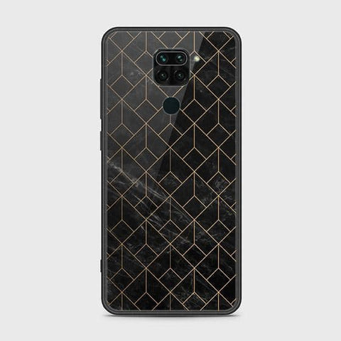 Xiaomi Redmi Note 9 Cover - Black Marble Series - HQ Ultra Shine Premium Infinity Glass Soft Silicon Borders Case