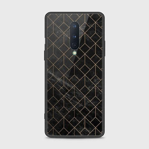 OnePlus 8 4G Cover - Black Marble Series - HQ Ultra Shine Premium Infinity Glass Soft Silicon Borders Case