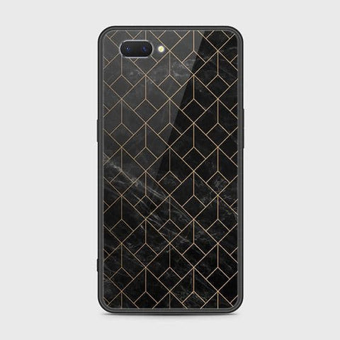 Realme C1 Cover - Black Marble Series - HQ Ultra Shine Premium Infinity Glass Soft Silicon Borders Case