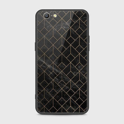 Oppo A39 Cover - Black Marble Series - HQ Ultra Shine Premium Infinity Glass Soft Silicon Borders Case