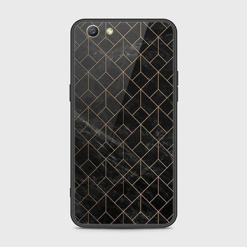 Oppo A59 Cover - Black Marble Series - HQ Ultra Shine Premium Infinity Glass Soft Silicon Borders Case