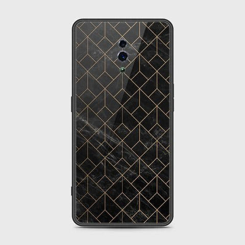 Oppo Reno Cover - Black Marble Series - HQ Ultra Shine Premium Infinity Glass Soft Silicon Borders Case