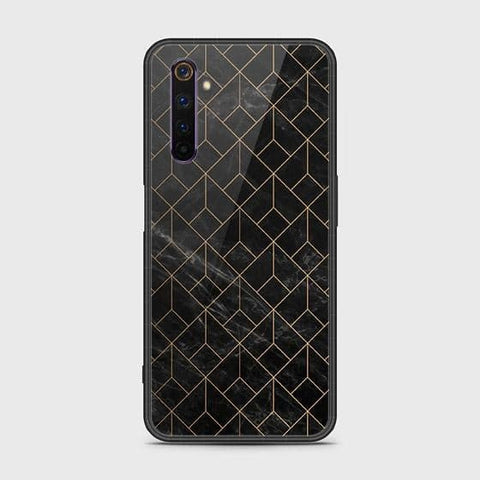 Realme 6 Pro Cover - Black Marble Series - HQ Ultra Shine Premium Infinity Glass Soft Silicon Borders Case