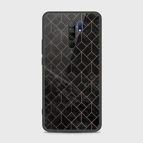 Xiaomi Redmi 9 Cover - Black Marble Series - HQ Ultra Shine Premium Infinity Glass Soft Silicon Borders Case