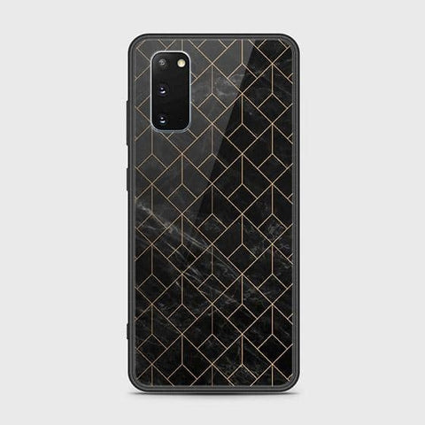 Samsung Galaxy S20 Cover - Black Marble Series - HQ Ultra Shine Premium Infinity Glass Soft Silicon Borders Case