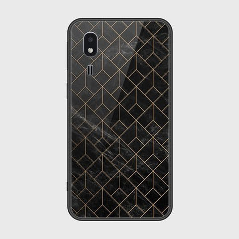 Samsung Galaxy A2 Core Cover - Black Marble Series - HQ Ultra Shine Premium Infinity Glass Soft Silicon Borders Case