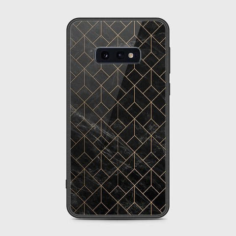 Samsung Galaxy S10e Cover - Black Marble Series - HQ Ultra Shine Premium Infinity Glass Soft Silicon Borders Case