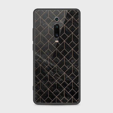 Xiaomi Mi 9T Cover - Black Marble Series - HQ Ultra Shine Premium Infinity Glass Soft Silicon Borders Case