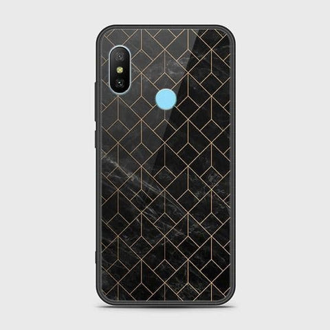 Xiaomi Redmi Note 6 Pro Cover - Black Marble Series - HQ Ultra Shine Premium Infinity Glass Soft Silicon Borders Case