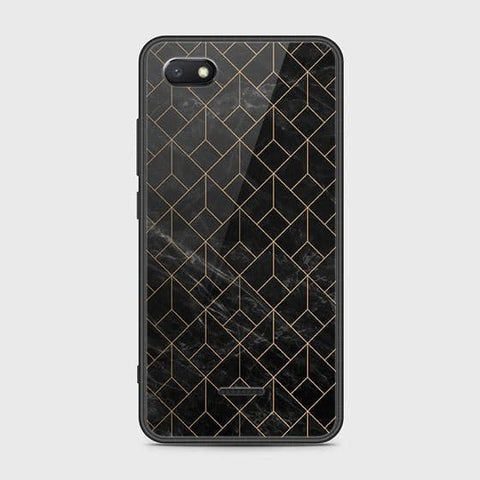 Xiaomi Redmi 6A Cover - Black Marble Series - HQ Ultra Shine Premium Infinity Glass Soft Silicon Borders Case