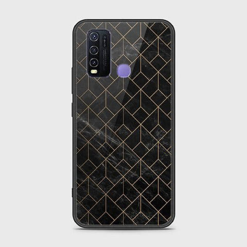 Vivo Y50 Cover - Black Marble Series - HQ Ultra Shine Premium Infinity Glass Soft Silicon Borders Case