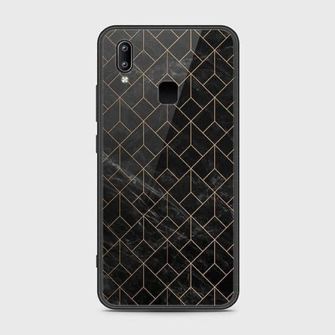 Vivo Y91 Cover - Black Marble Series - HQ Ultra Shine Premium Infinity Glass Soft Silicon Borders Case