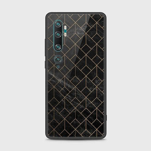 Xiaomi Mi Note 10 Cover - Black Marble Series - HQ Ultra Shine Premium Infinity Glass Soft Silicon Borders Case