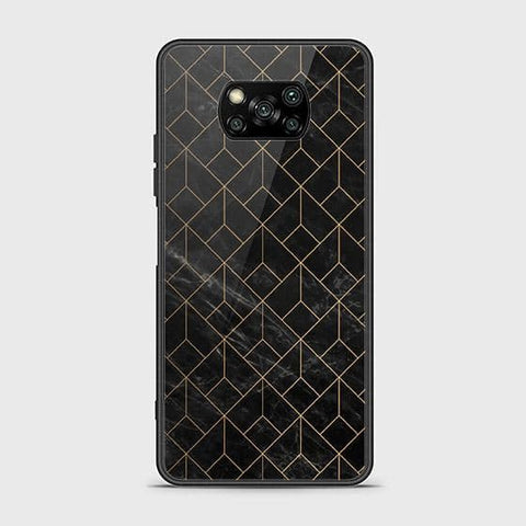 Xiaomi Poco X3 Cover - Black Marble Series - HQ Ultra Shine Premium Infinity Glass Soft Silicon Borders Case