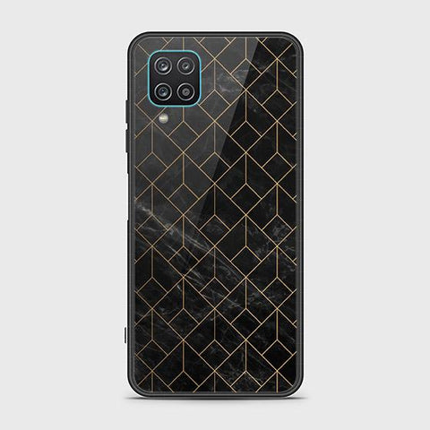 Samsung Galaxy A12 Nacho Cover - Black Marble Series - HQ Ultra Shine Premium Infinity Glass Soft Silicon Borders Case