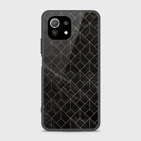 Xiaomi Mi 11 Lite Cover - Black Marble Series - HQ Ultra Shine Premium Infinity Glass Soft Silicon Borders Case