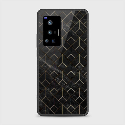 Vivo X70 Pro Cover - Black Marble Series - HQ Ultra Shine Premium Infinity Glass Soft Silicon Borders Case