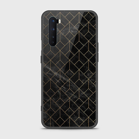 OnePlus Nord Cover- Black Marble Series - HQ Ultra Shine Premium Infinity Glass Soft Silicon Borders Case