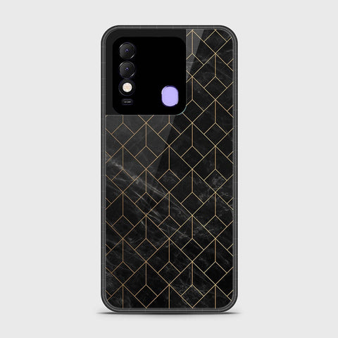 Tecno Spark 8 Cover- Black Marble Series - HQ Ultra Shine Premium Infinity Glass Soft Silicon Borders Case