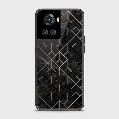 OnePlus Ace Cover- Black Marble Series - HQ Ultra Shine Premium Infinity Glass Soft Silicon Borders Case