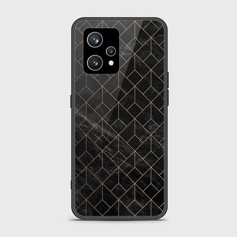 Realme 9 4G Cover- Black Marble Series - HQ Ultra Shine Premium Infinity Glass Soft Silicon Borders Case