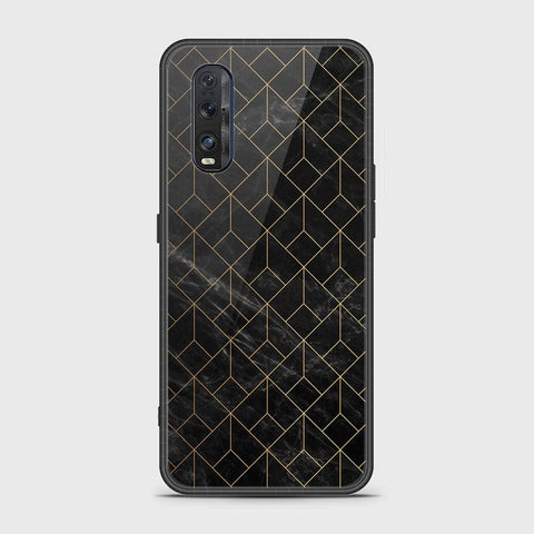 Oppo Find X2 Cover- Black Marble Series - HQ Ultra Shine Premium Infinity Glass Soft Silicon Borders Case
