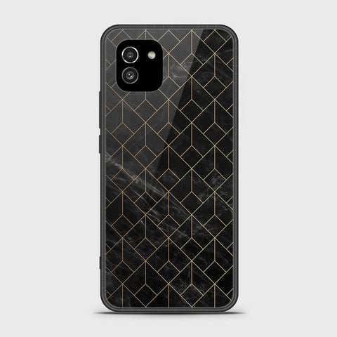 Samsung Galaxy A03 Cover- Black Marble Series - HQ Ultra Shine Premium Infinity Glass Soft Silicon Borders Case