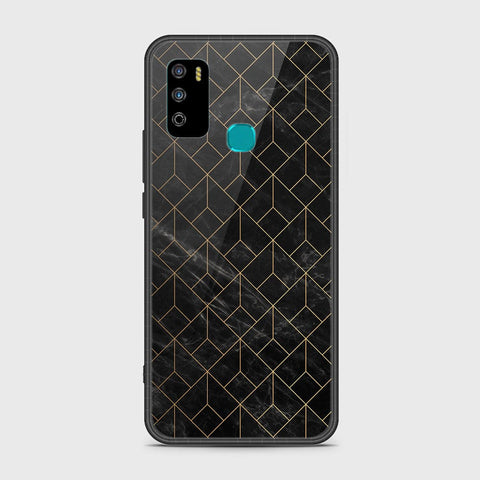 Infinix Hot 9 Play Cover- Black Marble Series - HQ Ultra Shine Premium Infinity Glass Soft Silicon Borders Case