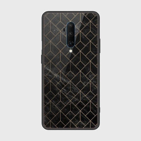 OnePlus 7T Pro Cover - Black Marble Series - HQ Ultra Shine Premium Infinity Glass Soft Silicon Borders Case