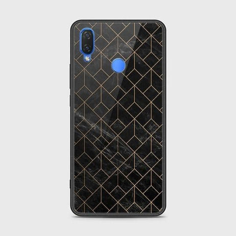 Huawei Y6s 2019 Cover - Black Marble Series - HQ Ultra Shine Premium Infinity Glass Soft Silicon Borders Case