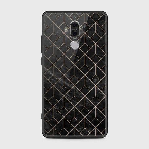 Huawei Mate 9 Cover - Black Marble Series - HQ Ultra Shine Premium Infinity Glass Soft Silicon Borders Case