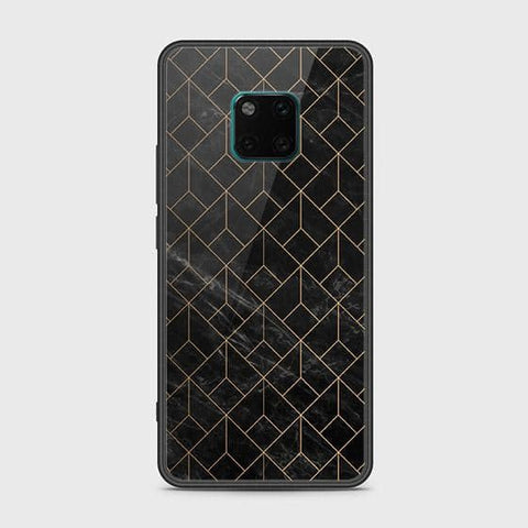 Huawei Mate 20 Pro Cover - Black Marble Series - HQ Ultra Shine Premium Infinity Glass Soft Silicon Borders Case