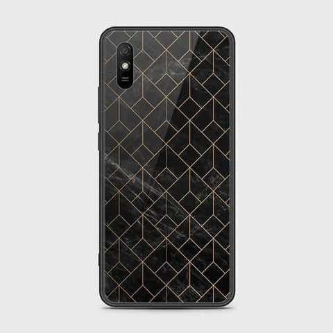 Xiaomi Redmi 9i Cover - Black Marble Series - HQ Ultra Shine Premium Infinity Glass Soft Silicon Borders Case