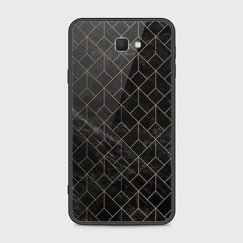 Samsung Galaxy J7 Prime Cover - Black Marble Series - HQ Ultra Shine Premium Infinity Glass Soft Silicon Borders Case