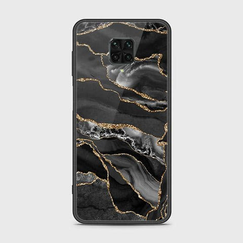 Xiaomi Poco M2 Pro Cover - Black Marble Series - HQ Ultra Shine Premium Infinity Glass Soft Silicon Borders Case