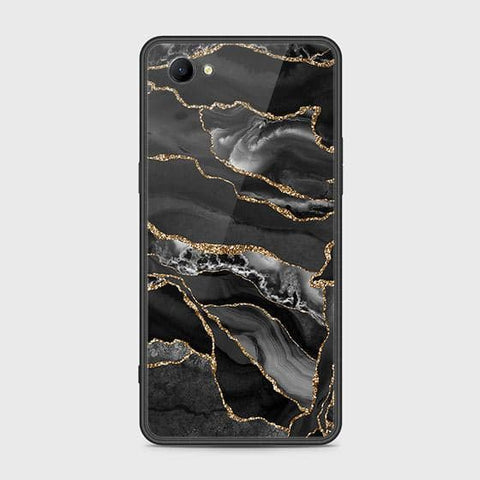 Oppo A3 Cover - Black Marble Series - HQ Ultra Shine Premium Infinity Glass Soft Silicon Borders Case