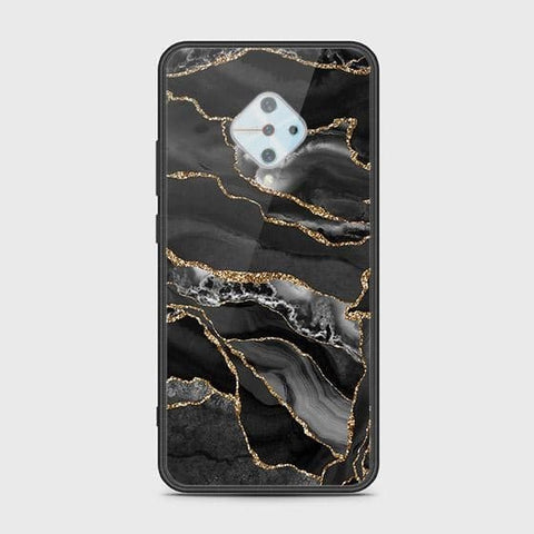 Vivo S1 Pro Cover - Black Marble Series - HQ Ultra Shine Premium Infinity Glass Soft Silicon Borders Case