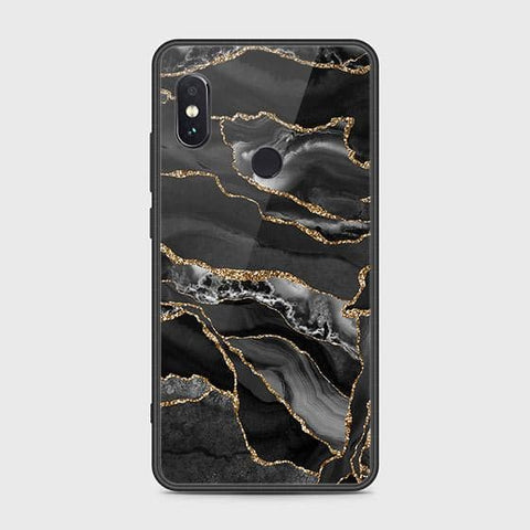 Xiaomi Redmi Note 5 Pro Cover - Black Marble Series - HQ Ultra Shine Premium Infinity Glass Soft Silicon Borders Case