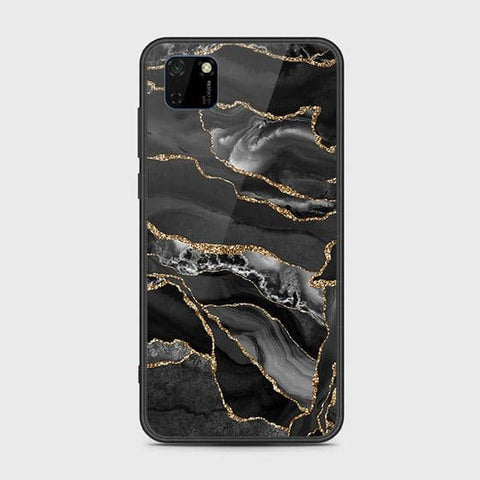 Honor 9S Cover - Black Marble Series - HQ Ultra Shine Premium Infinity Glass Soft Silicon Borders Case