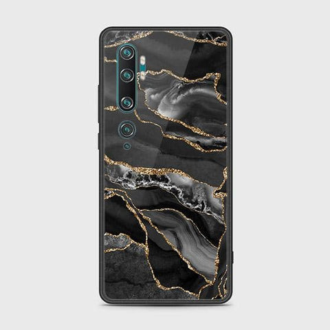 Xiaomi Mi CC9 Pro Cover - Black Marble Series - HQ Ultra Shine Premium Infinity Glass Soft Silicon Borders Case