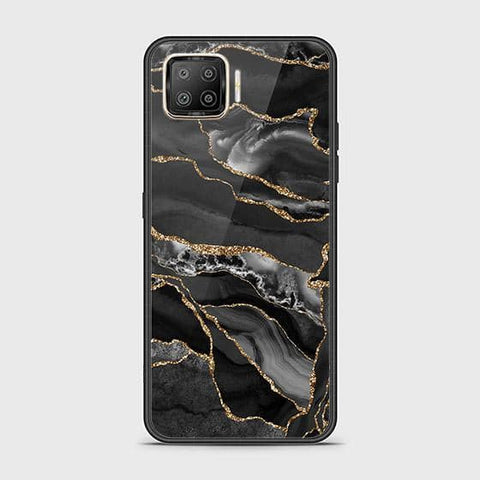 Oppo A93 Cover - Black Marble Series - HQ Ultra Shine Premium Infinity Glass Soft Silicon Borders Case