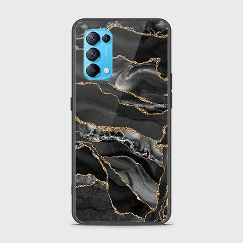 Oppo Find X3 Lite Cover - Black Marble Series - HQ Ultra Shine Premium Infinity Glass Soft Silicon Borders Case SuccessActive