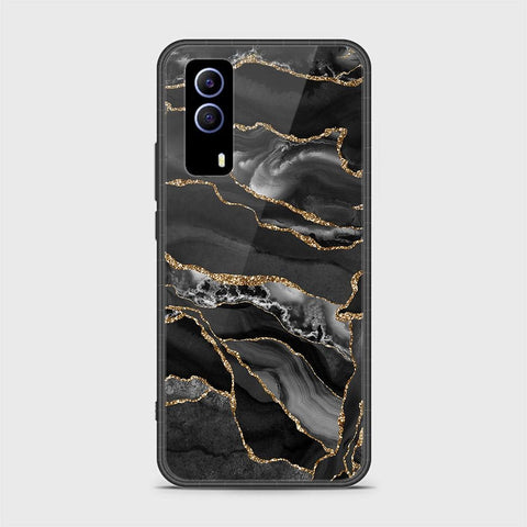 Vivo Y53s 5G Cover - Black Marble Series - HQ Ultra Shine Premium Infinity Glass Soft Silicon Borders Case