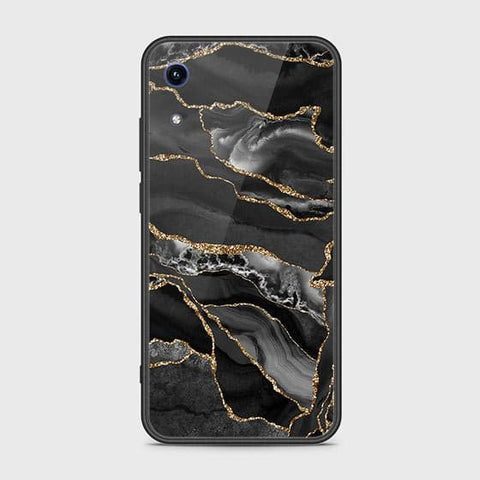 Huawei Honor 8A Cover - Black Marble Series - HQ Ultra Shine Premium Infinity Glass Soft Silicon Borders Case