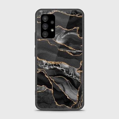 Samsung Galaxy A33 5G Cover- Black Marble Series - HQ Ultra Shine Premium Infinity Glass Soft Silicon Borders Case