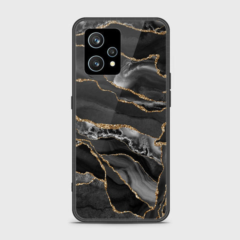 Realme 9 4G Cover- Black Marble Series - HQ Ultra Shine Premium Infinity Glass Soft Silicon Borders Case