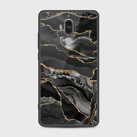 Huawei Mate 9 Cover - Black Marble Series - HQ Ultra Shine Premium Infinity Glass Soft Silicon Borders Case
