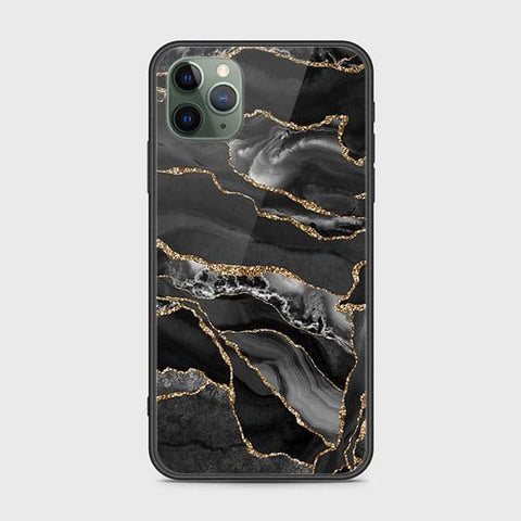 iPhone 11 Pro Cover - Black Marble Series - HQ Ultra Shine Premium Infinity Glass Soft Silicon Borders Case