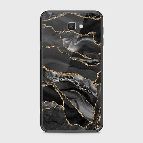 Samsung Galaxy J7 Prime Cover - Black Marble Series - HQ Ultra Shine Premium Infinity Glass Soft Silicon Borders Case